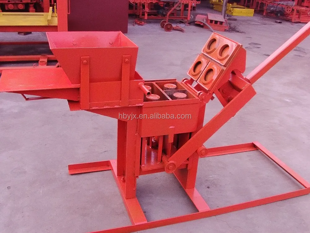 Hand Press QMR2-40 Manual Interlocking Brick Machine for Clay & Cement ...