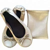 Fashion ballet shoes,foldable flats shoes with pouch