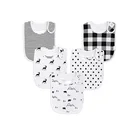 Premium, Organic Cotton Toddler Bibs, Unisex 5-Pack Extra Large Baby Bandana Bibs for Boys and Girls Gift