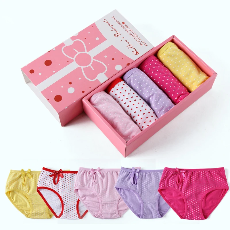 5 pcs soft cotton girls underwear baby panties good quality comfortable children briefs cartoon hello kitty calzones nina