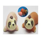 LED bath toy light up sloth for kids bath tub or shower time rubber duck with smart touching sensor