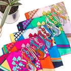 Wholesale Square Digital Print Lady Twill Silk Scarf