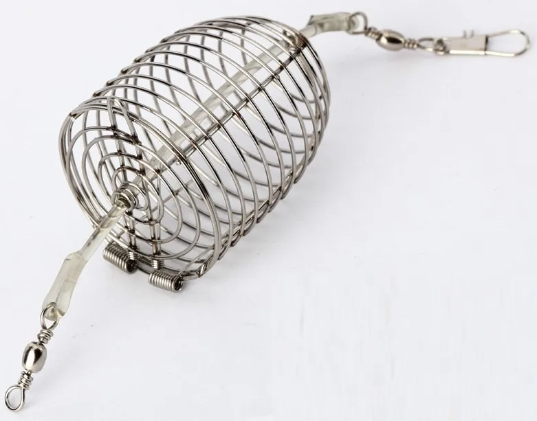 30pcs Fish Small stainless steel 3.5cm*4.5cm 7g bait cage trout-fly cage fishing lure cage