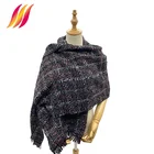Wholesale Custom Logo Winter Checked Men'S Scarf Cashmere