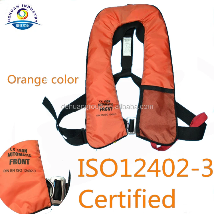 ce iso aprroved red pfd automatic or manual inflatable life