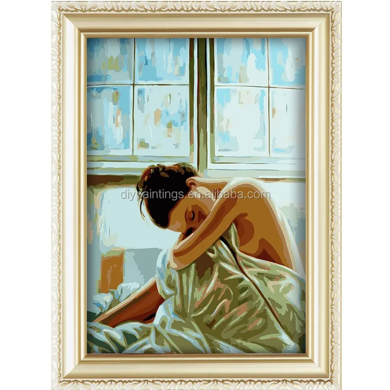 2015 hermosa gordo mujer desnuda de aceite de la pintura de la lona para la decoración del hotel