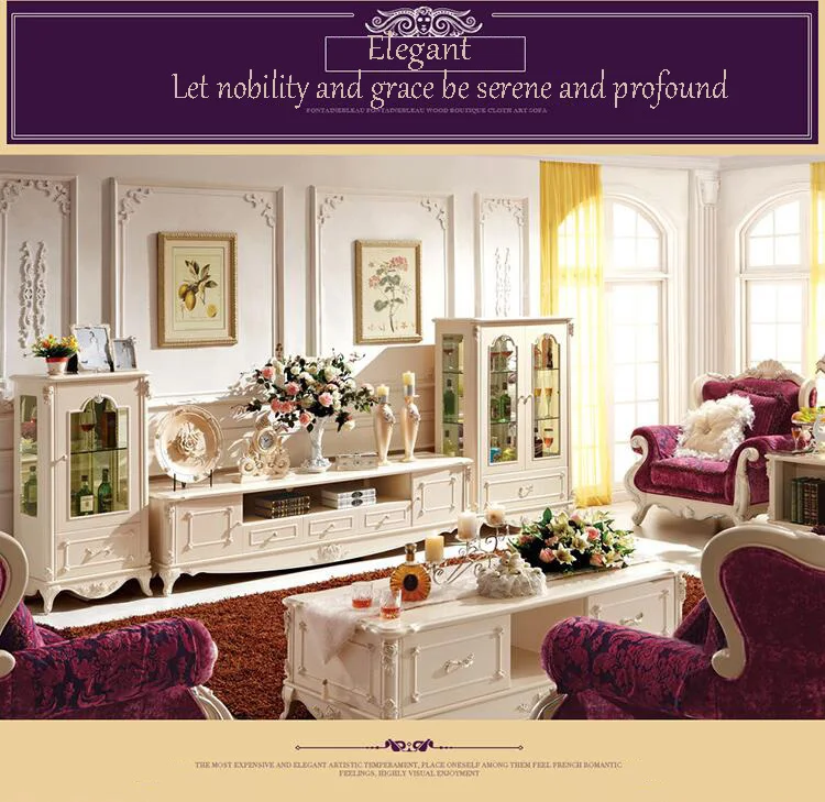 Antique High Living Room Wooden furniture lcd TV Stand p10065