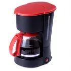 2018 hot selling 650 watts 4-6 cup red and black color rohs certification drip pour over coffee maker with low price