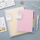 Eco friendly blank spiral notebook with color bookmark coloful filler pages