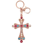 wholesale personalized catholic holy cross keychain crystal