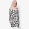 Muslimah wear printed blouse custom jersey basic tunic for muslim women