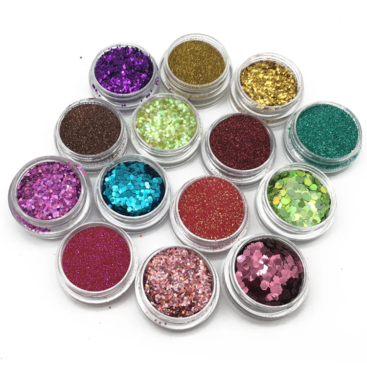 Eco Friendly Chunky Powder Craft Holographic Glitter for Body Hair