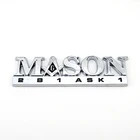Chromed ABS masonic letter car badges emblems,custom plastic auto logo label sticker