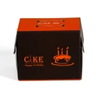 disposable paper packaging cardboard big black cake box birthday cake box with clear window Clear Gift box