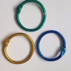 Assorted Colored Stain Less Metal Wire Book Ring.Leaf Loose O rings