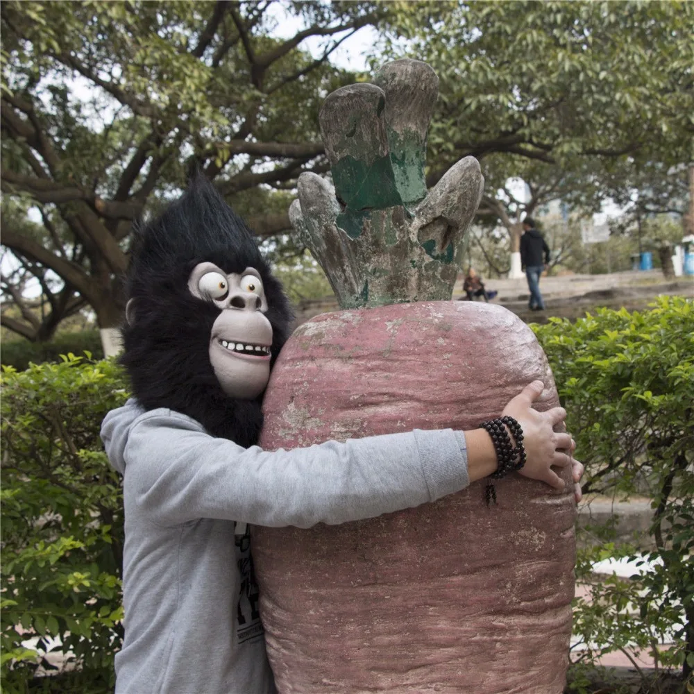 2016 Movie Sing Cosplay Gorilla Johnny Latex Mask Gorilla Animal Mask Halloween Party (10)