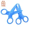 12.5cm Plastic Handle Blue Color Scissors Kids Toy
