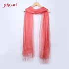 Linen cotton solid color scarf scarves for womens summer
