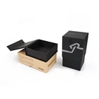 Gift box OEM custom LOGO Printed christmas black paper gift packaging box