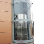 Laminated 12mm Tempered curved glass panel for Sightseeing elevator