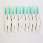 Interdental brush tooth gap brush with rubber handle
