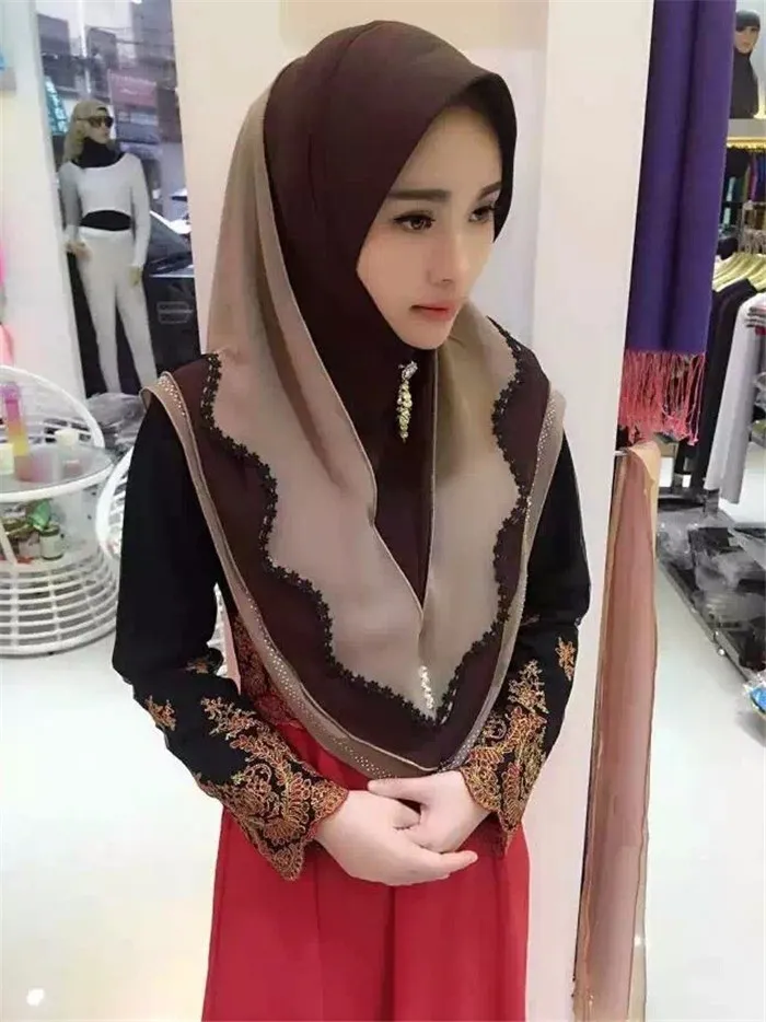 Hot Sell Cheap Fancy Hijabs Women Arab Turkish Muslim Hijab Malaysia 