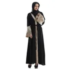 2019 new muslim women's cardigan robes embroidered long skirt amazon hot sale spot