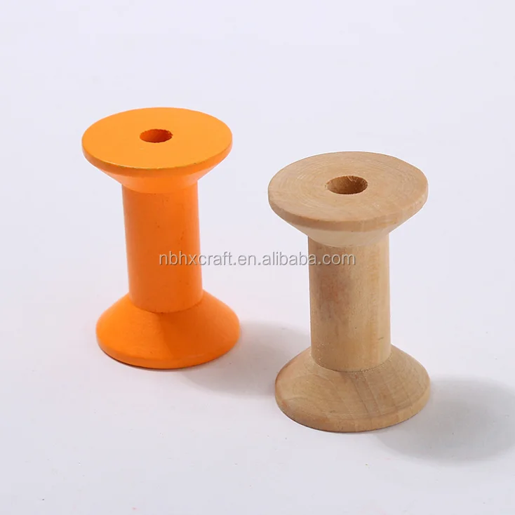 new design cheap small painted colorful wooden spool for twine
