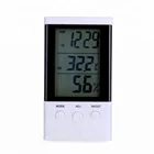 Indoor Outdoor Digital Thermometer 2 Sensors Alarm Thermo Hygrometer Clock