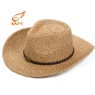 Design your own promotional paper straw hat wholesale
