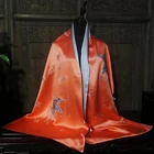 Digital Print Square Pure 100% Silk Charmeuse Lady Schawl scarf
