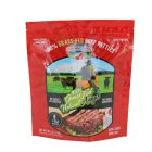 K-seal zipper stand up laminated pouch for beef packaging ziplock breathable plastic bag