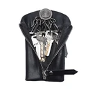 Fashion Leather Key Zipper Bag Leather Car Keys Purse Wallet