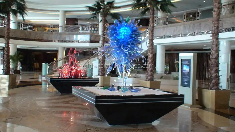 Modern Murano Handmade Blown Glass Sculptures Large Hotel Ground