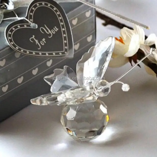 wedding return gifts butterfly on the ball crystal gift