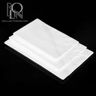 Exhibition decorative luxury white porcelain empaistic rectangle ceramic plate