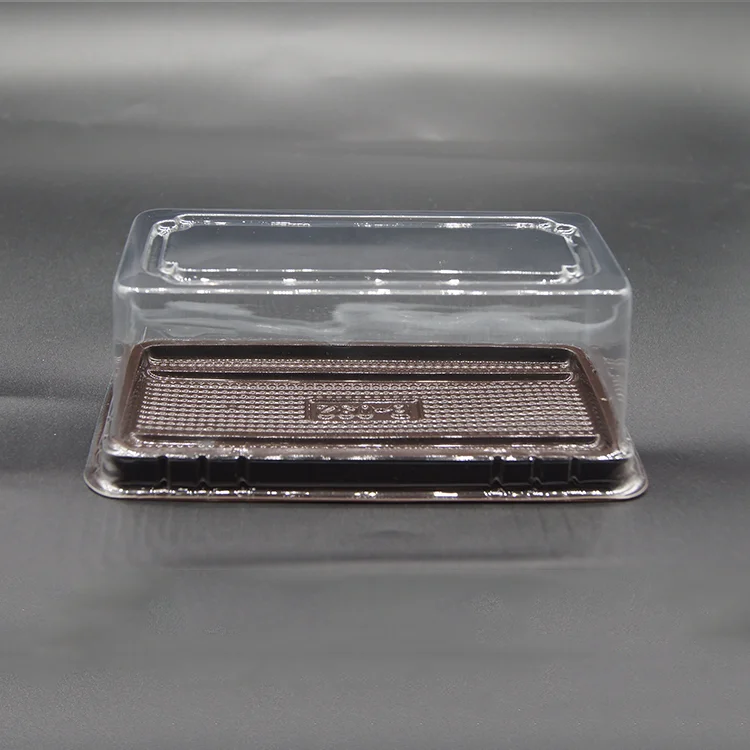 Disposable Clear Cake Box Rectangle Cake Box Clear Plastic Hinged Food