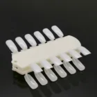 24 tips cheap factory direct sale white ABS nail tips for nail art nail polish and uv gel display