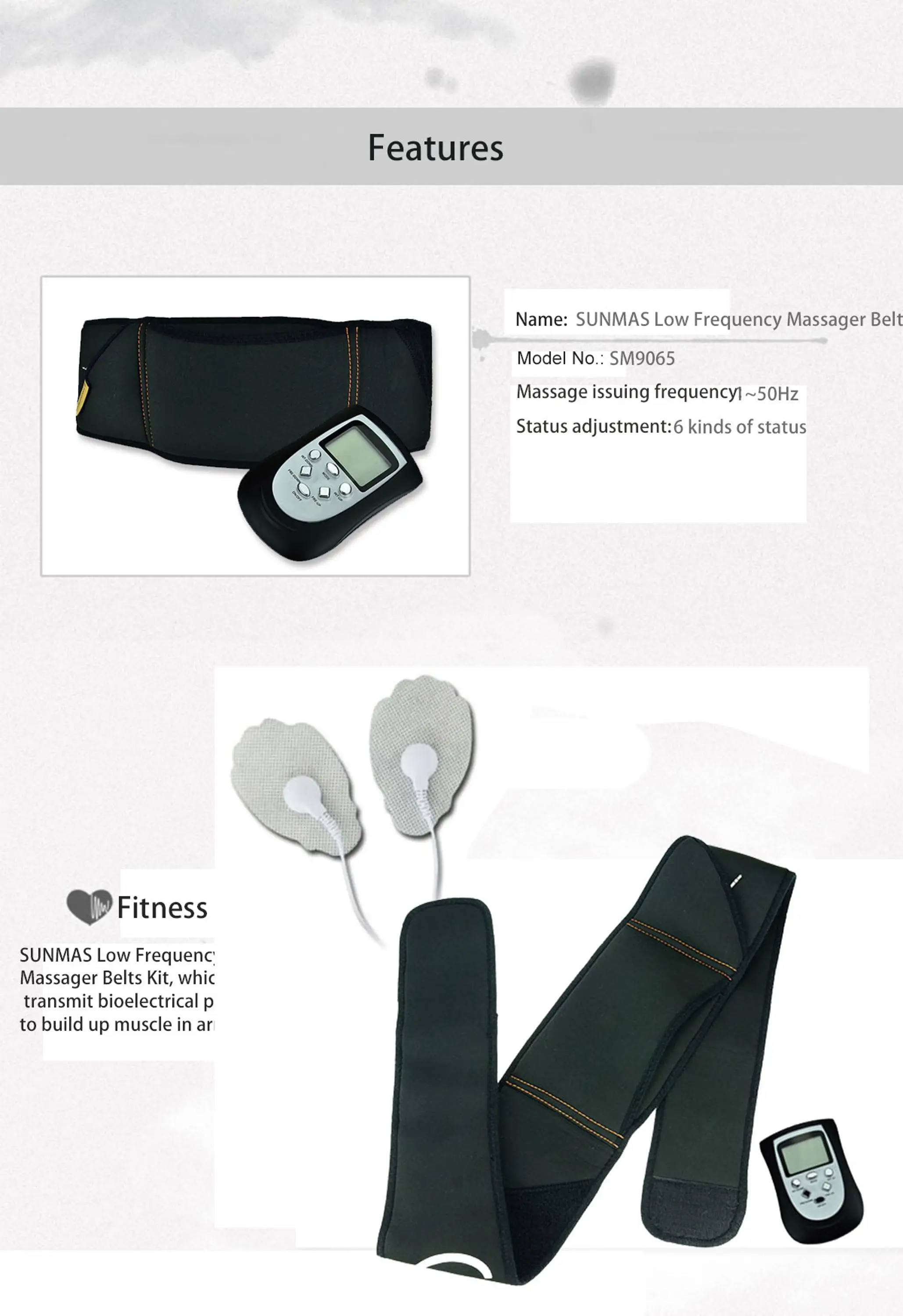 rechargeable massage slimming belt