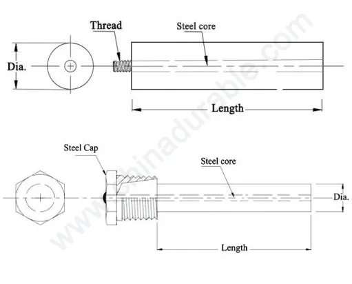 Anti-corrosion Sacrificial aluminum rod hot water heater anode with best price.jpg