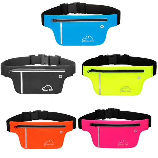 Promotional waterproof money belts fanny pack running sport custom waist bag