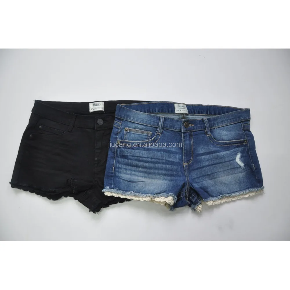 woman short jeans stock