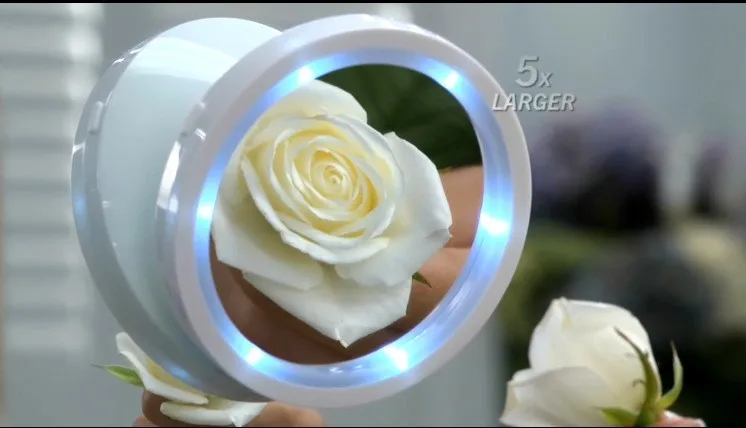 Swivel Brite LED 8X magnification mirror 360 Swivel Action