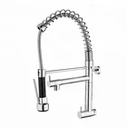 Fapully New Pull Down Chrome Kitchen Faucet Sink Mixer LED Tap Swivel Spout Sink Tap Wall Mounted Kitchen Faucet