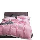 New european simple luxury good quality hot sale soild color comforter soft bedding set of four