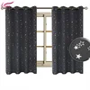 Ready made Custom High Quality Elegant Silver Star Blackout Drapery Fabric Window Panel Curtains for Kids Children Bedroom