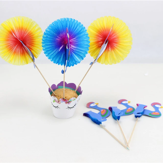 Peacock Honeycomb Cake Topper Birthday Party Decoration Cake