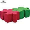 Kids furniture puzzled ottoman living room waiting room seating library furniture school stool