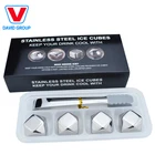 Bar accessories stainless steel whisky stones ball wine ice cubes
