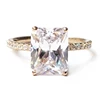 Female Jewelry large radiant Cubic Zirconia Wedding engagement rings